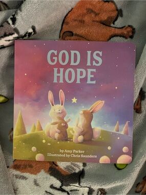 God Is Hope Children's Board Book - Pastel Rabbits